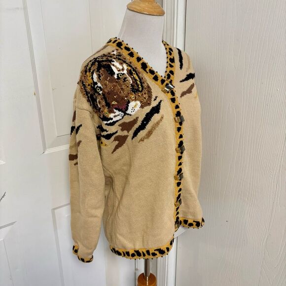 Storybook Knits Sweaters - Vintage Storybook Knits Tiger Cardigan G4